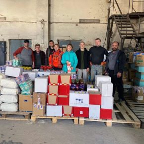 Hilfsgüter werden für den Weitertransport nach Kiew zwischengelagert - Ukrainehilfe | Köln